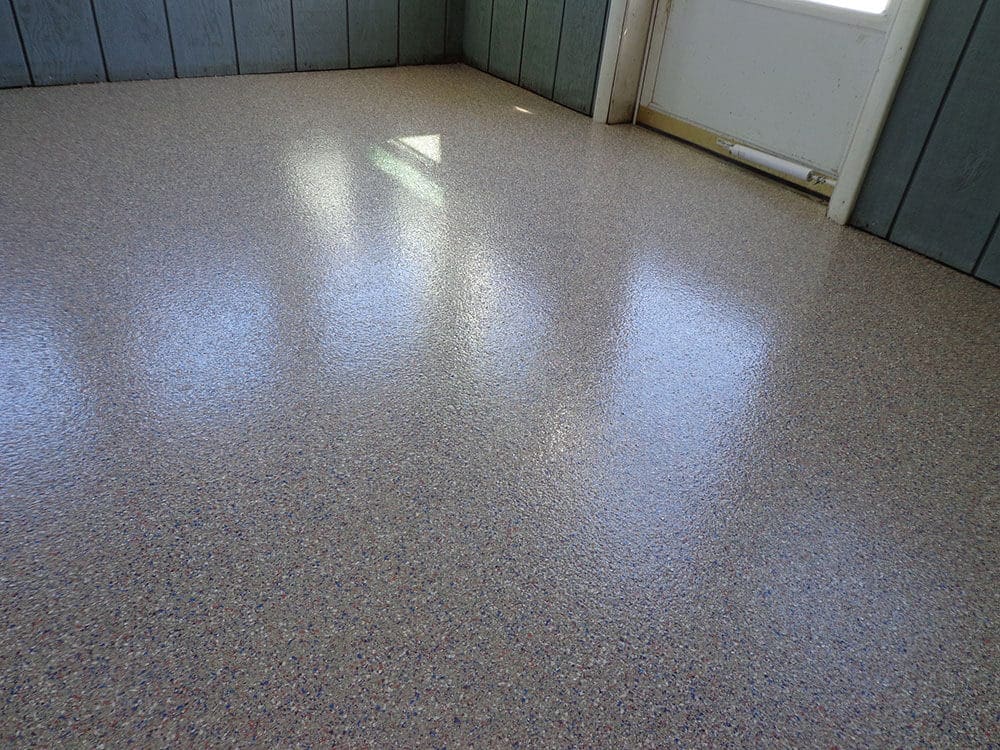 speckled epoxy floor coating